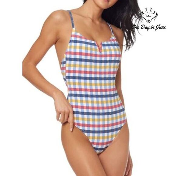 Jessica Simpson Cross-Back V-Wire One-Piece Size L - Picture 1 of 4